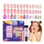 TOROKOM Kids Press-on Nails Kit, 78 Pieces with Builder Glue