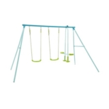 TP Toys Double Swing Set with Glider, Steel Frame, 3-10