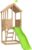 TP Toys Treehouse Wooden Play Tower With Wavy Slide & Slide Lock With Ladder, Shaded Sand Or Ball Pit And Slide. Made From FSC Certified European Wood. Garden Playhouse For Kids – 3 Years, Brown