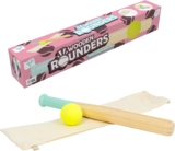 TP Toys Wooden Rounders Set FSC Certified Outdoor Garden Game for Kids 6 Includes Bat, Ball, 4 Pastel Wooden Base Stumps & Handy Fabric Storage Bag