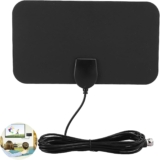 TV Aerial Indoor, Indoor TV Aerials with Strong Signal Uk, Digital Ariels for TVIndoor, for Freeview Channels – Ultra Thin TVAriels for Stronger Signal with 13 Ft Long Cable