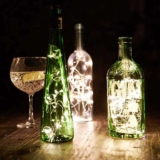 Talking Tables Silver Bottle Stopper Lights 1m Battery Powered LED String for Wine Bottles