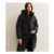 Tall Black Longline Puffer Coat Womens