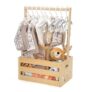 Tan Kelvenix Wooden Baby Shower Basket with Handle