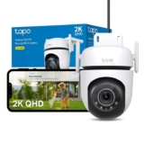 Tapo C520WS Pan/Tilt Outdoor Security Camera, 2K 4MP WiFi Outdoor Camera, 360 Vision Motion Tracking, No Monthly Fee, AI Detection