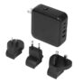 Targus APA109GL 100W GaN Travel Wall Charger ( UK/EU/US/AU / 4 Port / PD3.1 / Quick Charge QC3 / Dual 100W USB-C ports ) free 40W cable