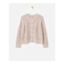Taupe Fisherman Rib Crew Neck Cardigan