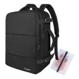 Taygeer Ryanair Cabin Bag 40x30x20 Underseat with Shoe Pouch Black