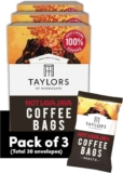 Taylors of Harrogate, Roast 6, Hot Lava Java Coffee Bags, 3 Boxes of 10 (Total 30 Bags)