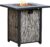 Teamson Home Outdoor Garden Large Woven Metal Propane Gas Fire Pit Table Burner, Smokeless Firepit, Patio Furniture Heater with Lava Rocks and Cover multi-color