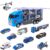Teamsterz Police Service Transporter Vehicle Playset Police car, Lorry And Police Service Vehicle Toys Indoor And Outdoor Sandpit Toys Toy Car Launcher Cars Storage And Ramp Ages 3