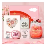 Tecanne Gifts for Grandma Personalised Glass Grandma Birthday Gifts