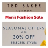 Ted Baker Seasonal Sale – up to 30% off on Mens Fashion