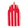 Teddy Red & White Striped Hot Water Bottle