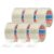 Tesapack 64014 Low-Noise Parcel Tape, Pack of 6, For Packing Parcels and Shipping Boxes, Transparent, 6 Rolls, Each Roll 66 m