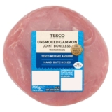 Tesco Unsmoked / Smoked Gammon Joint 750G – Clubcard Price