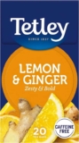 Tetley Zingy Lemon & Ginger Herbal Tea Bags – 20 Teabags (1 Pack) – £1.37 S&S