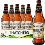 Thatchers Vintage – 6 x 500ml Bottles, Full- Bodied, Medium Dry, Bittersweet Apple Cider 8.3% Alcohol – Voucher Price