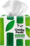 The Cheeky Panda Bamboo Facial Tissues Cube Box Soft, Strong and Sustainable Tissues Perfect Table Size Tissue Box 56 Tissues
