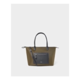 The Linear Nylon Tote in Olive