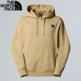 The North Face Mens Mountain Logo 100% Cotton Relaxed Hoodie, Khaki Stone (Size: XS-XXL) – W/Code Free Delivery for XLPR Members