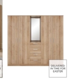 The Very Collection Panama 4 Door, 4 Drawer Combi Fitment Wardrobe with Mirror