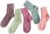 Thick Wool Socks Women 5 Pairs Warm Casual Sports Socks Calf-Length Breathable Moisture-Wicking Chunky Socks for Walking Hiking Running