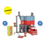 Tile Town Fire Station and Firetruck Magnetic Construction Set