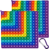 Times Table Poppet Double-Sided – Multiplication Pop 12×12 & Addition Table 1212, Silicone Math Fidget Toy with Purple Carabiner, Educational Stress Relief Popping Game for Kids (Purple)