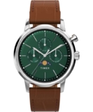 Timex Mens Marlin Moon Phase Watch, 40mm with Leather Strap, Model: TW2W51000 with code