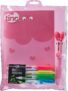 Tinc Mallo Super Stationery Gift Set for Kids Includes A5 Lined Notebook, Erasable Highlighters and Multi Click Pen Gift Set – Pink 3 Count (Pack of 1), GFSSUPMA