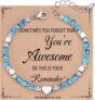 Tiny Bead Bracelets for Women, Sometimes You Forget Youre Awesome, Unique Christmas Gifts for Women, Mom, Daughter,Best Friend on Birthday Christmas Valentines Easter