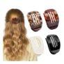 Tizanfenor 4 Pcs Flat Hair Claw Clips, Non-Slip, Curved