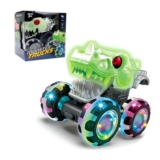 Toddler Toy Cars: Dinosaur Monster Trucks, Pull-Back, Friction-Powered, Light-Up