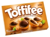 Toffifee Chewy Nougat Caramel Cups With Hazelnut & Smooth Chocolate Treats, Sweet and Nutty Caramel Perfection, 15 Pieces