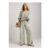 Together Sage 100% Cotton Lace Trim Wide Leg Trousers