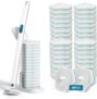 Toilet Wand Kit with 48 Refills, Disposable Toilet Bowl Brush Disposable Toilet Cleaning System Toilet Wand, Storage Caddy and 48 Toilet Brush Refill Cleaning Heads for Bathroom Cleaning