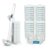 Toilet Wand Kit with Caddy and 48 Disposable Brush Refills