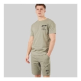 Tokyo Laundry Mens Tamanna T-Shirt and Jersey Shorts Set Seagrass