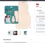 Tommee Tippee 1.0 Tog Baby Sleeping Bag 0-3 Months Pink Leaves – FREE Click and Collect