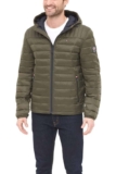 Tommy Hilfiger Herren Water Resistant Ultra Loft Filled Hooded Puffer Jacket Daunenalternativer Mantel Size L