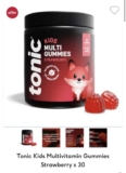 Tonic kids multi-vitamin gummies x30 – 3 for 2 (90 total) – free C&C