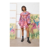 Tony Rodeo Cotton Frill Yoke Mini Smock Dress