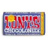 Tonys Chocolonely Dark Milk Pretzel Toffee Chocolate Bar – 180g Belgian Fairtrade Chocolate, Gift, 42% Cocoa, Vegetarian w/ Voucher