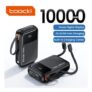 Toocki 10000mAh USB-C In/Out Power Bank, 22.5W PD3.0/QC4, Display