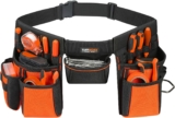 Tool Belt with Multiple Pockets, Adjustable Tool Belts Pouch Heavy-Duty Work Belt for Electricians, Carpenters & Plumbers