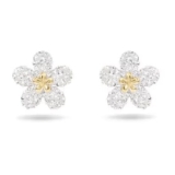 Tough Stud Earrings Flower, Yellow, Mixed Metal Finish