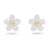 Tough Stud Earrings Flower, Yellow, Mixed Metal Finish