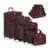 Travelers Choice Amsterdam Luggage Set, Burgundy, Unisex, One Size
