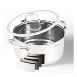 Tri-Ply Stainless Steel Stock Pot 6-Quart with Lid, Induction Ready